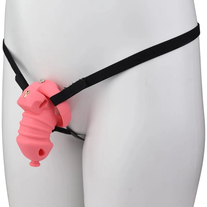 Cage à pénis en Silicone pour homme, ceinture de chasteté, gode, serrure Anti-fuite, jouets sexuels pour hommes, accessoires érotiques — image 15