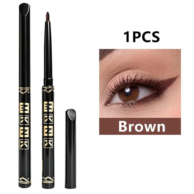 Schwarzbraune Eyeliner-Stifte, wasserfest, schweißfest und wischfest, mit einfachem Twist-Anwendungs-Eyeliner-Stift für kräftiges Augen-Make-up — image 10