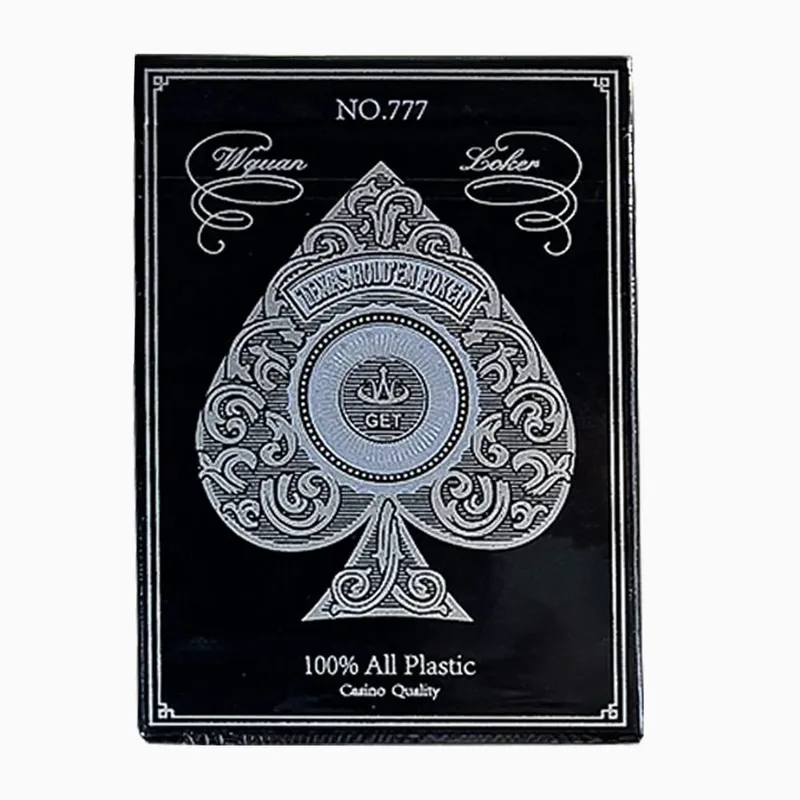 프리미엄 골드 에지 실버 에지 카드 놀이 PVC 플라스틱 방수 내구성 포커 카드 파티 용 카드의 큰 문자 갑판 — image 8
