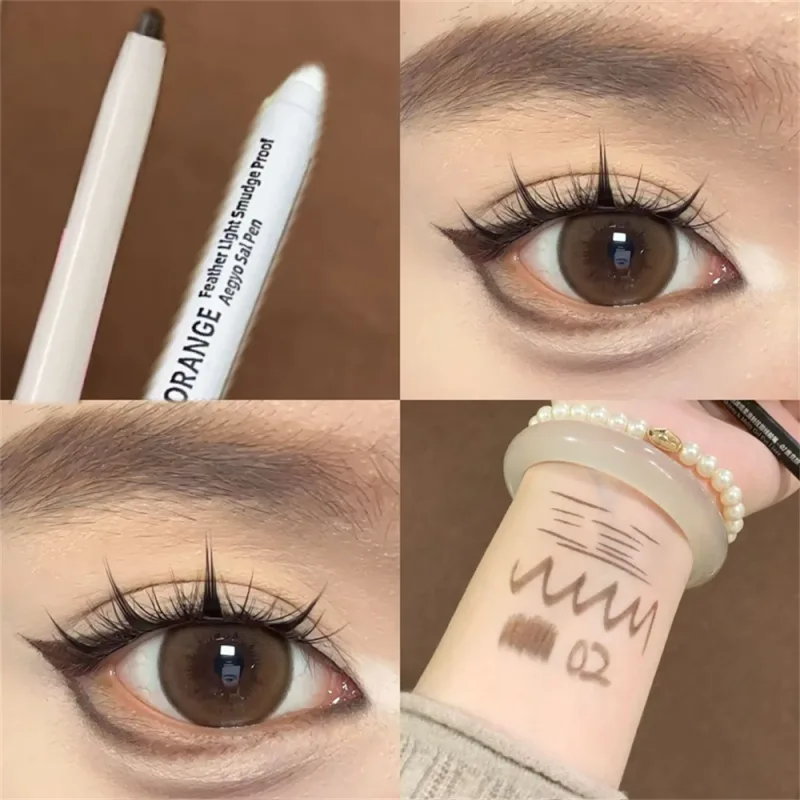 Double-ended Ultra-fine GEL ดินสออายไลเนอร์สีชมพูสีน้ำตาลภายใต้ปากกาเน้นข้อความกันน้ำ Matte Aegyosal โกหก Silkworm Eye Makeup — image 11