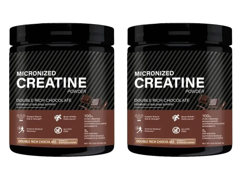 Micronized Creatine Monohydrate Powder 5g Supports Muscle Strength Workout Recovery & Training Performance Chocolate Flavor 300g