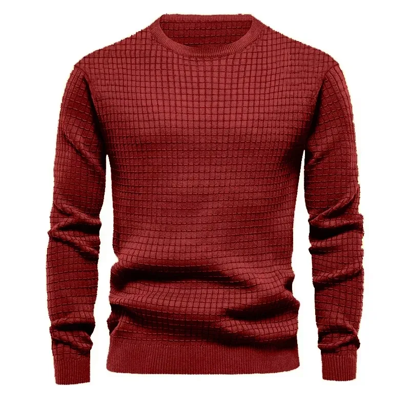 New Men's Crew Neck Sweatshirts Solid Color Large Sweatwear Spring Outdoor Jogging Tops — image 12