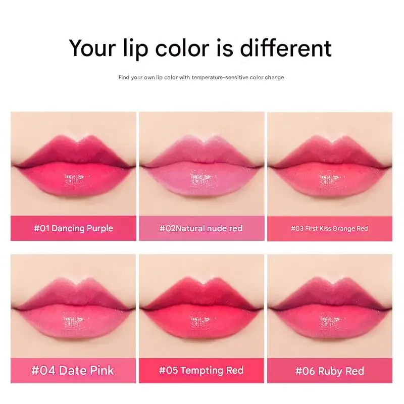 Stimmungsverändernder Lippenbalsam mit 7 Farben, natürlicher Aloe Vera, langanhaltender, feuchtigkeitsspendender Lippenstift für farbveränderndes Make-up für Frauen — image 5