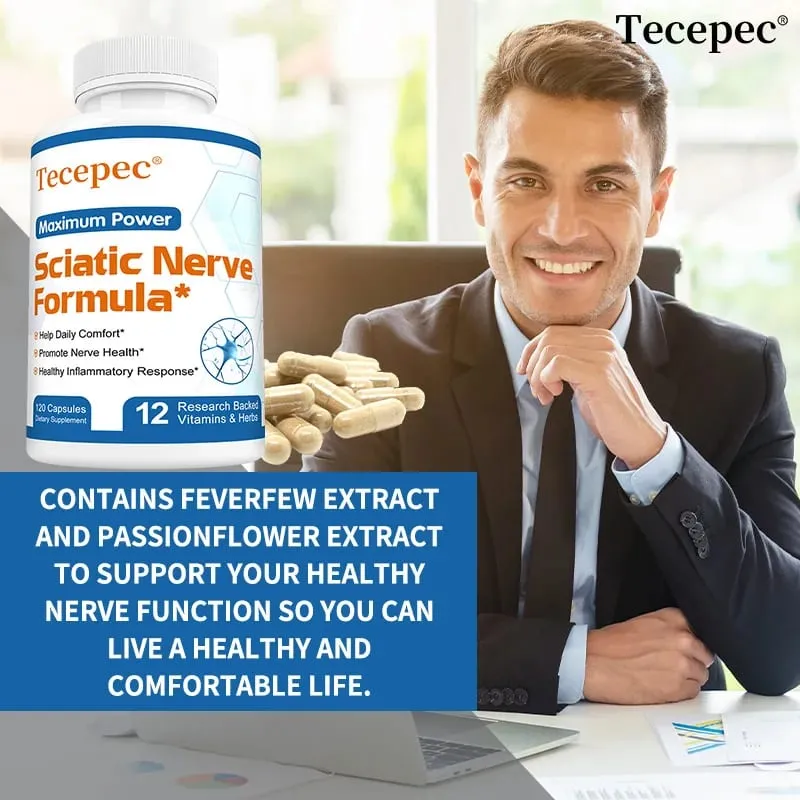 Iskias Health Support - Ischias Relief Supplement Vitamin B Complex - Nerve Health Anti-inflammatorisk og nervestøtte formel — image 6