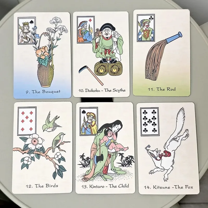 An Ukiyo-e Lenormand Oracle การ์ด 36 ชิ้นญี่ปุ่น Ukiyo-e สไตล์ Divination Tarot Deck Fortune Telling Oracle การ์ด — image 5