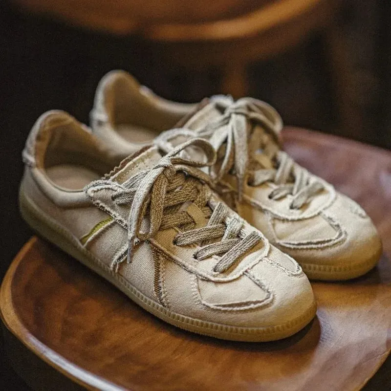 Chaussures d'entraînement allemandes classiques épissées, baskets basses plates pour hommes, chaussures de sport décontractées à lacets, printemps et automne — image 2