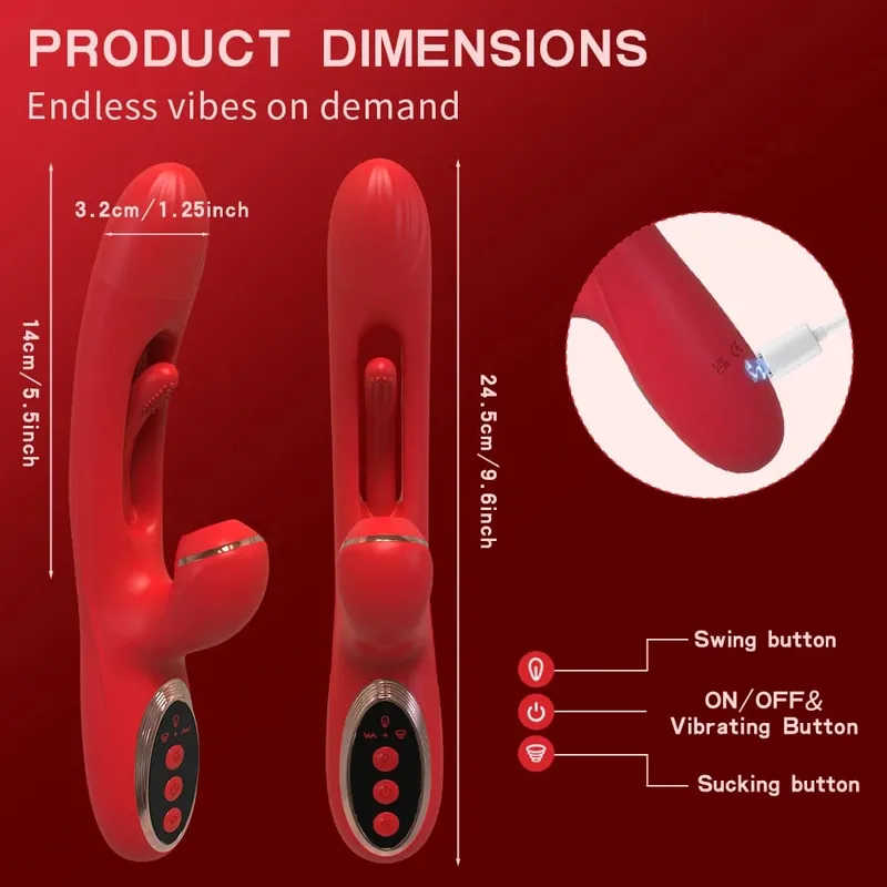 Tapping Flapping Vibrator for Women Clitoris Clit Sucker Stimulator Powerful Sex Toy Woman Female Rabbit Sucking Vibrators — image 6
