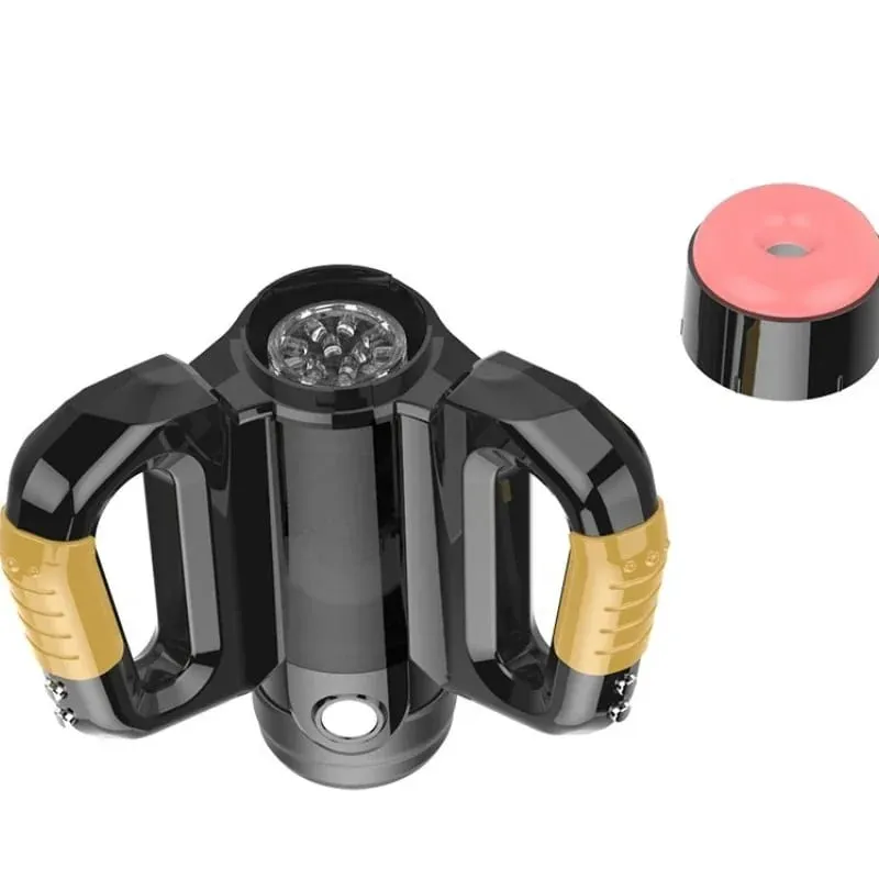 Automatic Male Masturbator Sex Toy with 10 Thrusting & Rotating Penis Pump Male Stroker Adult Toy Double Handle Sex Machine — image 1