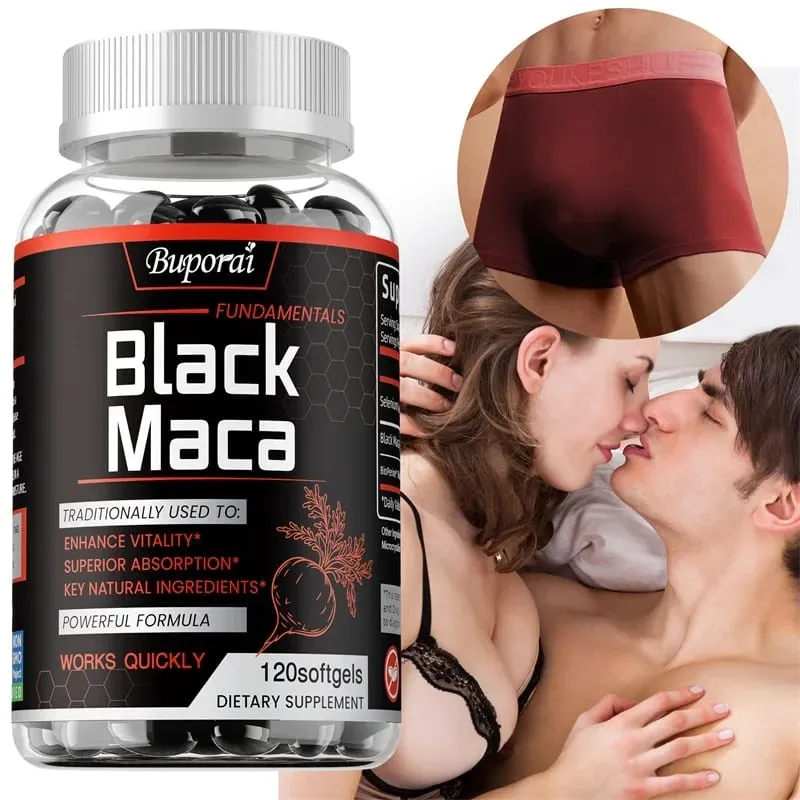 Suplement czarnej Maca - naturalny nergizer poprawiający wydajność, wytrzymałość energetyczną, masę mięśniową, poprawiający równowagę hormonów — image 1