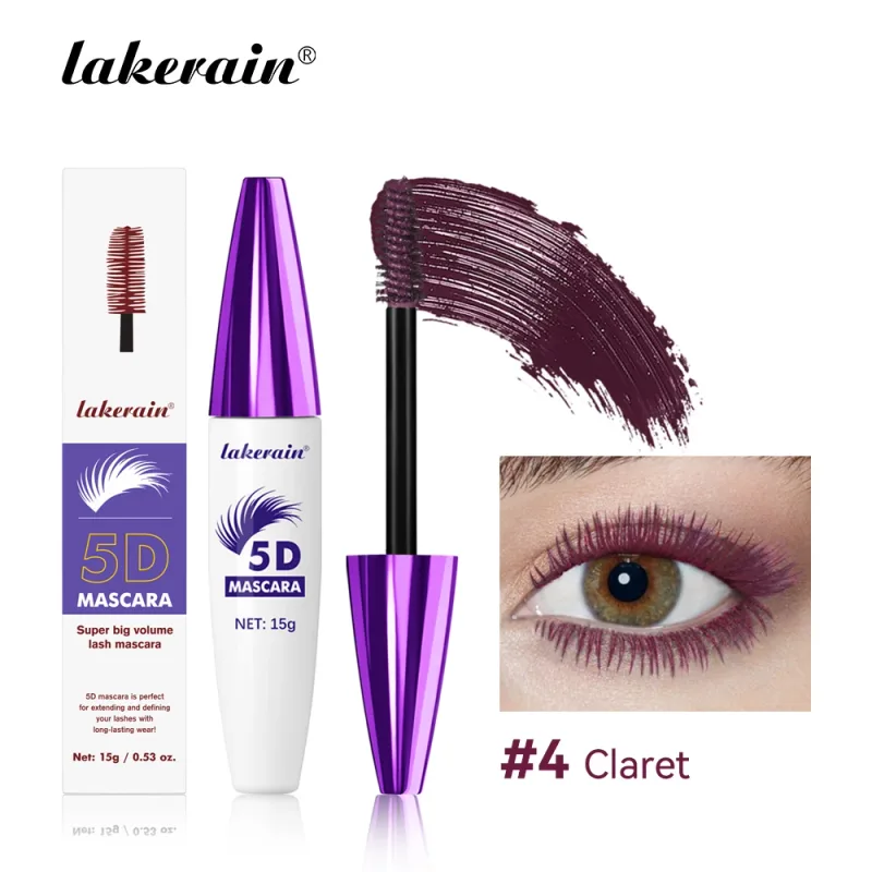 5D มาสคาร่ากันน้ำ Long Lasting Volumizing Curling ยาว Smudge Proof สี Eye Make Up Party เทศกาลเครื่องสำอาง