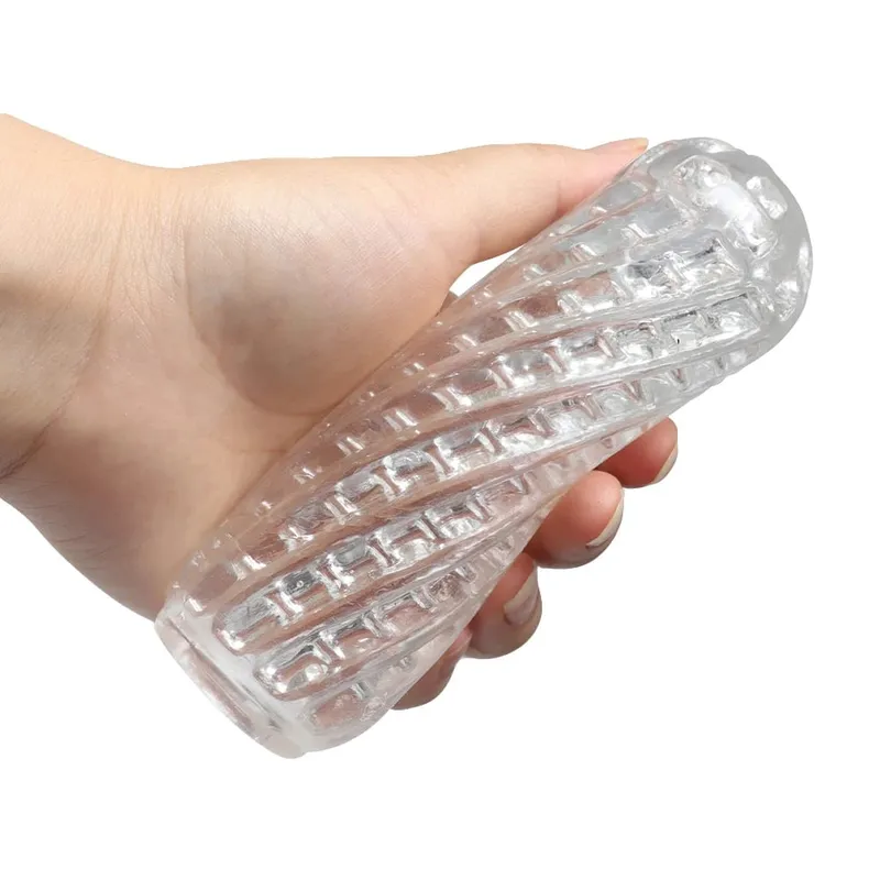 Masturbazione per uomo Pene Piacevole Dispositivo per tazza aeronautica Morbido Tasca trasparente Manica vaginale Addestramento 18 Giocattoli erotici per adulti — image 3