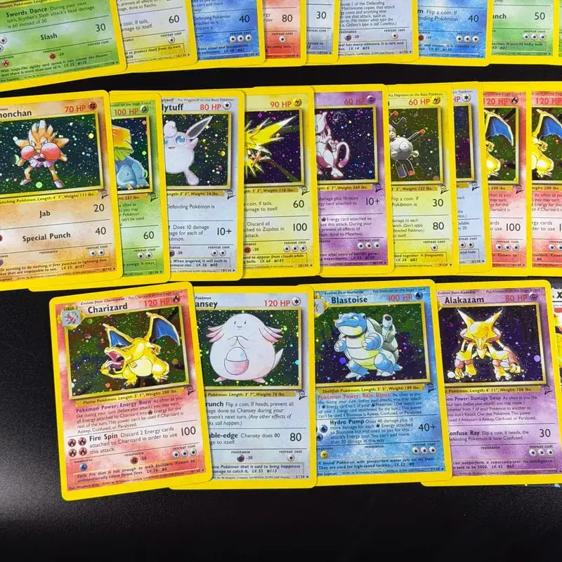 Poket 2000 Set Pangkalan 2 OG Nostalgia Koleksi Hitmonchan Scyther Clefable Pidgeot Mewtwo Proksi Holo Tradisional — image 3
