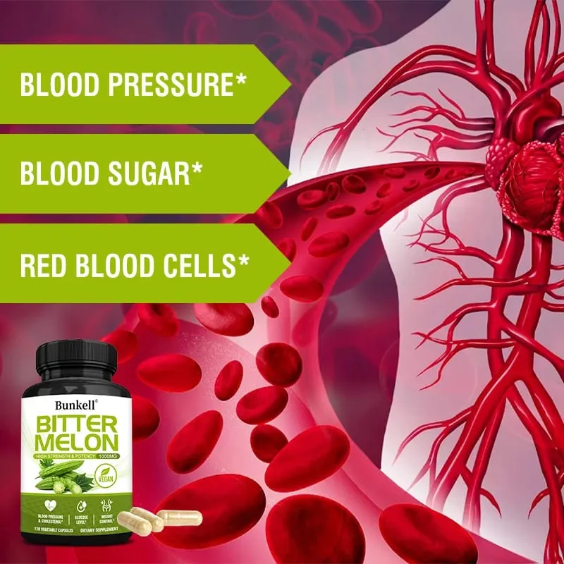 แคปซูลสารสกัดจากมะระอินทรีย์-Blood Sugar Balance & FAT Burning Detox & Digestive Support Non-GMO 30/60/120 นับ — image 5