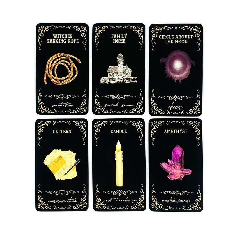 Pratik Sihirli İç Cadı Oracle Kartları 46 Kart Destesi Gizemli Kehanet Güverte English Vision Edition Kurulu Oyun Oyunu — image 4