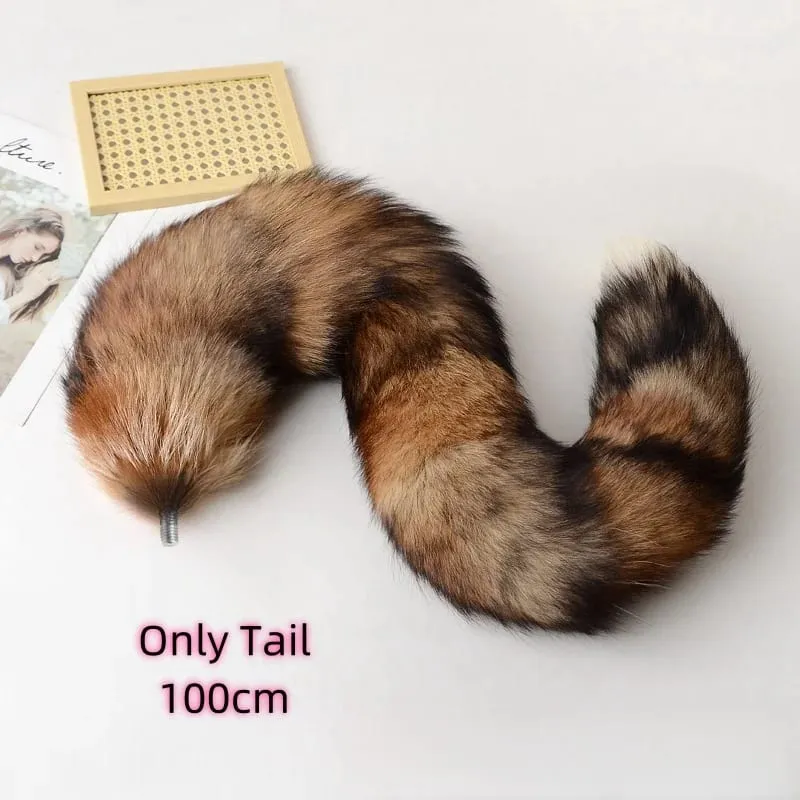 30-100 cm Sexy Real Fox Tails con Separabile Divertente Butt Plug per Coppia BDSM Cosplay Per Adulti Dolce Amore Giochi Giocattoli Del Sesso — image 14