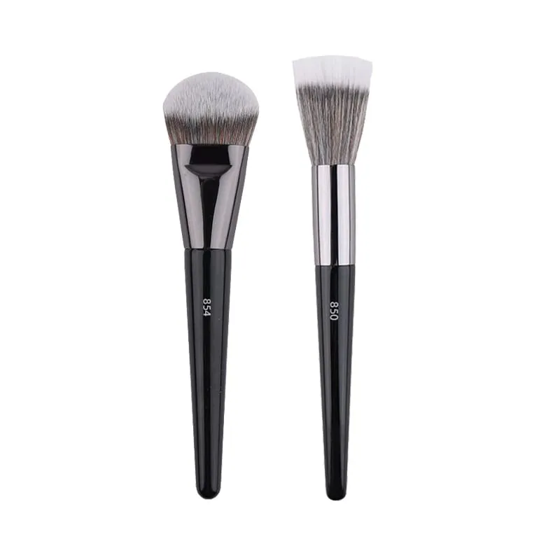 1 brocha de maquillaje en ángulo, Base líquida, brocha de maquillaje, bronceador, detalle lateral, herramientas de belleza esenciales para la cara 854 — image 10