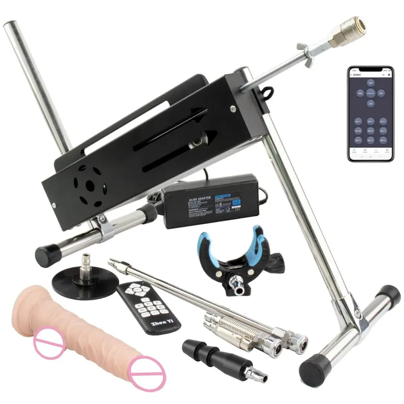 Yapay Penis Ekleri ile 200W Süper Güçlü İnme 1-15cm Otomatik Mastürbasyon Makinesi Destek Üç Kontrolör Seks Makineleri — image 11