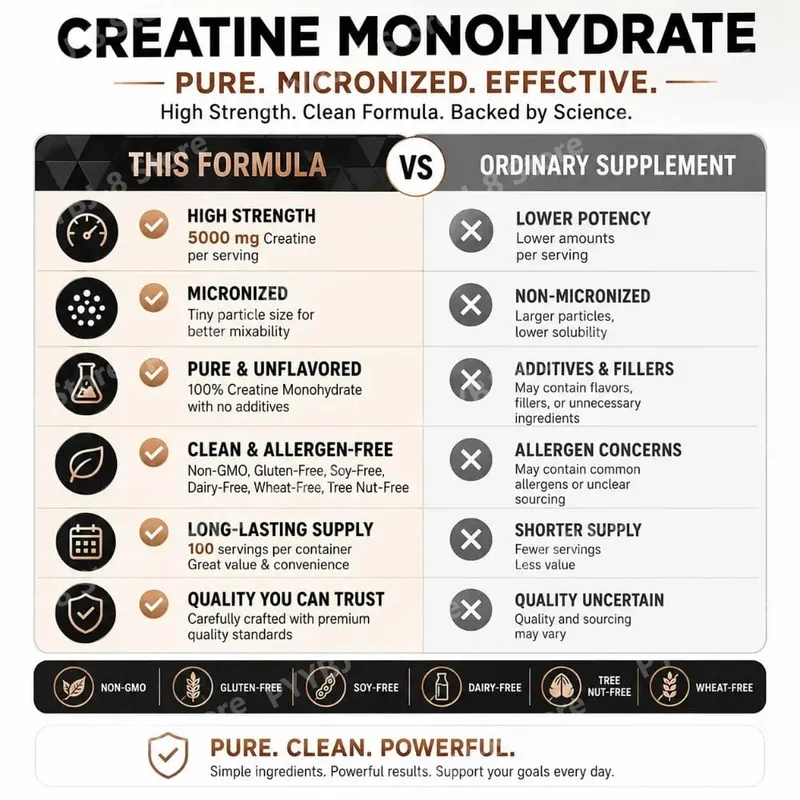 Creatine Monohydrate Powder Micronized Unflavored Training Performance Support Energy Endurance Strength 500 G(1.1lb) — image 6