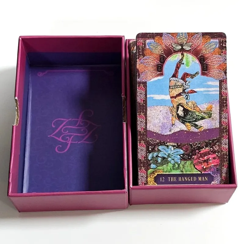 Dvojitý reliéf Zerner-Farber Tarot Deck 10,5*6cm 78 ks Koláž Art Tarotové karty Nástroj pro duchovní věštění v pevné krabičce — image 3