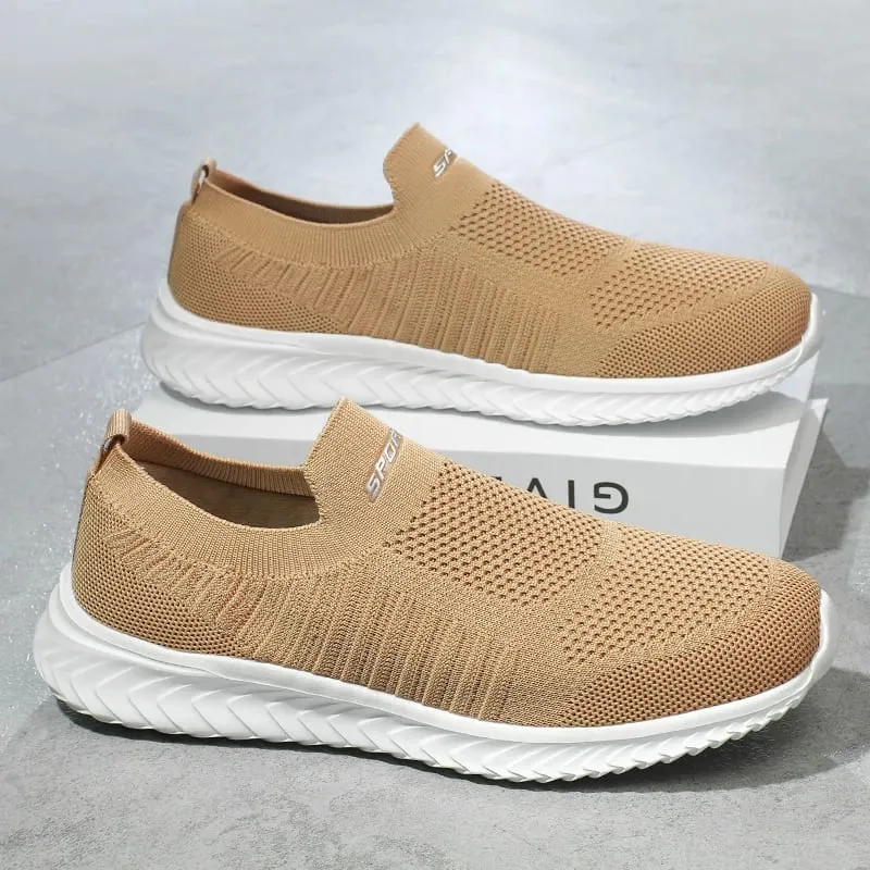 Uomini Vulcanize Scarpe Maglia Scarpe Da Uomo Leggere E Comode Scarpe Da Ginnastica da uomo 2025 Moda Autunno Slip on Appartamenti Scarpe Mocassini Maschili — image 18