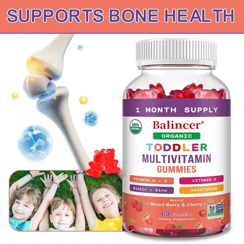 Kids Multivitamin Gummies Kids Vitamins with Vitamin C D E & Zinc for Immune Support Childrens Gummy Vitamins Fruit Flavors