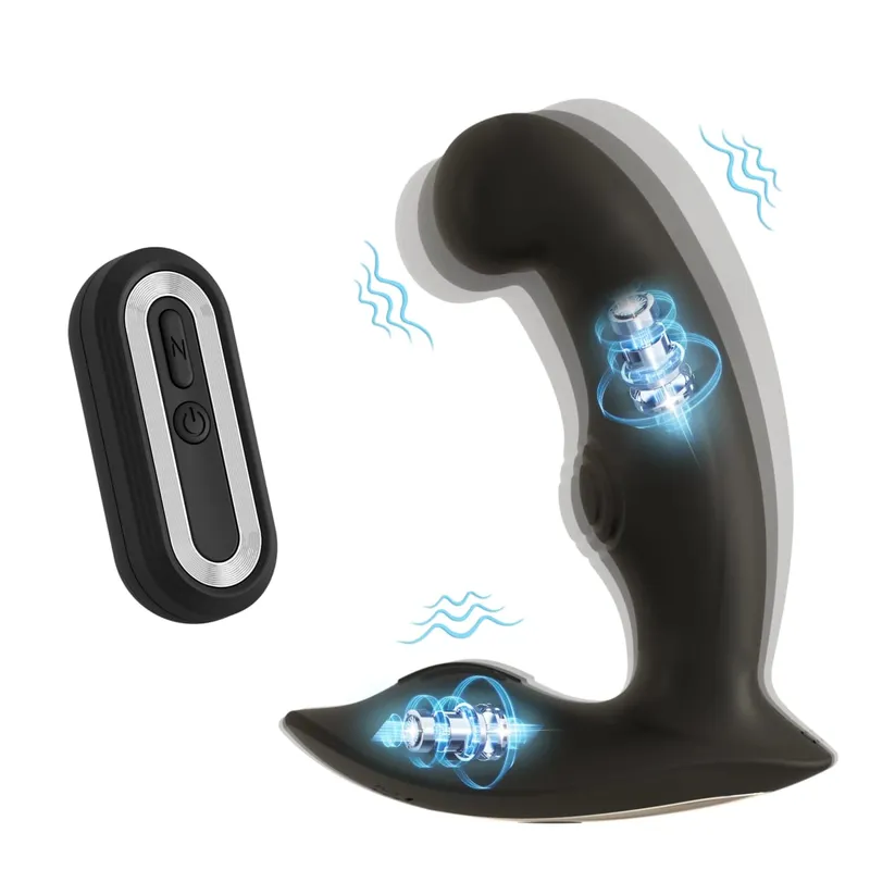 Prostata-Massagegerät, Analvibrator, Analspielzeug, Buttplug, 10 vibrierender, stoßender Analplug, männliches Sexspielzeug, Analplug, Paar, Erwachsenes Spielzeug