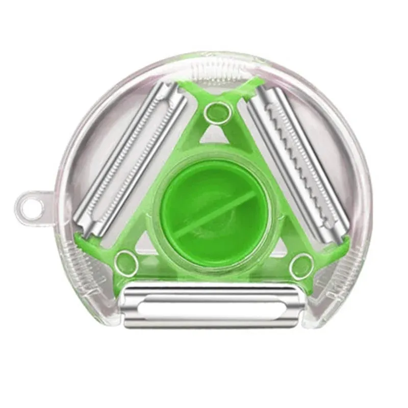 Küche 3 in 1 Schäler Rotary Mehrzweck Edelstahl Kartoffelschäler Slicer Reibe Shredder Gemüse Obst Schäler