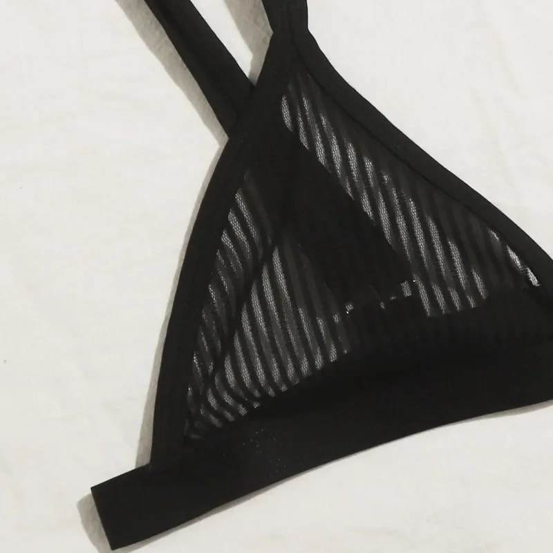 Set reggiseno da donna in tinta unita per donna Set lingerie con ferretto 2 pezzi Set tracolla sottile femminile in due pezzi Reggiseno + slip senza cuciture — image 5
