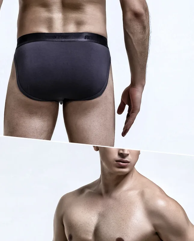 남성용 아이스 실크 분리형 파우치 브리프, U 볼록 음낭 지지대, 통기성 항정맥류 디자인 속옷 — image 23