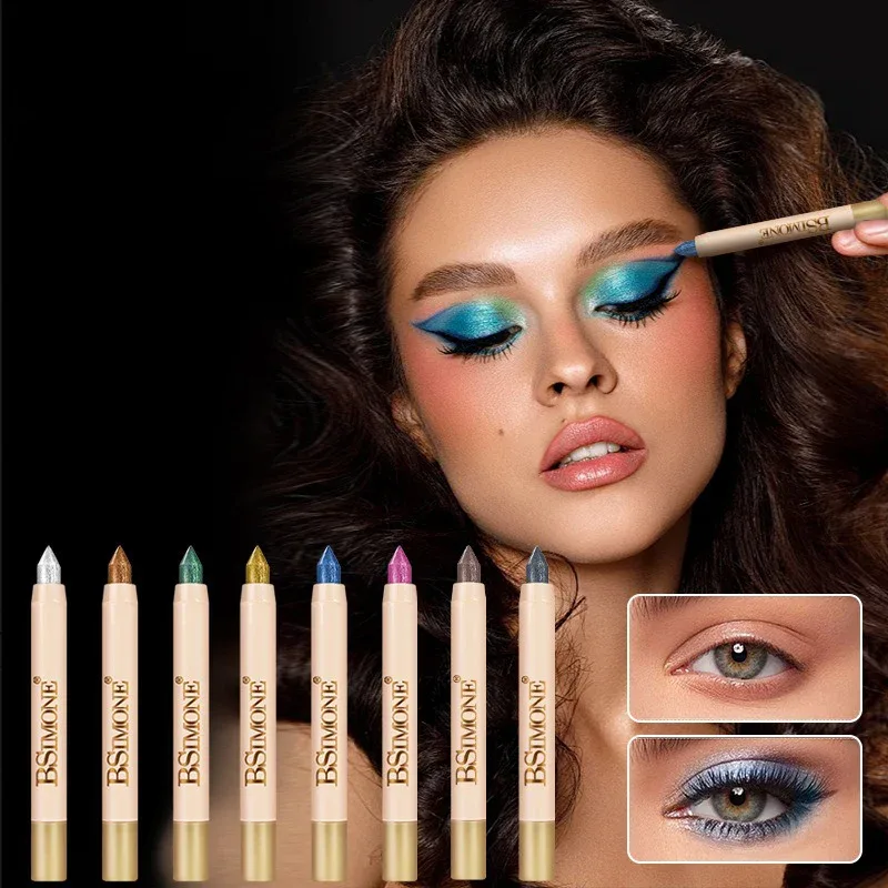 1 stk perleskinnende øjenskyggestifter Højpigmenteret øjenskyggeblyant Glitter Vandtæt Langtidsholdbar øjenmakeup Ikke-udtværet — image 3