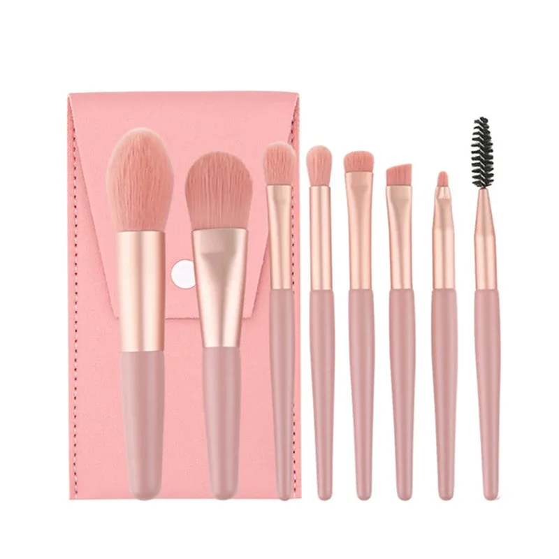 8Pcs Tragbare Make-Up Pinsel Set Frauen Kosmetik Lidschatten Erröten Pulver Schatten Foundation Blush Blending Concealer Make-Up-Tools — image 14