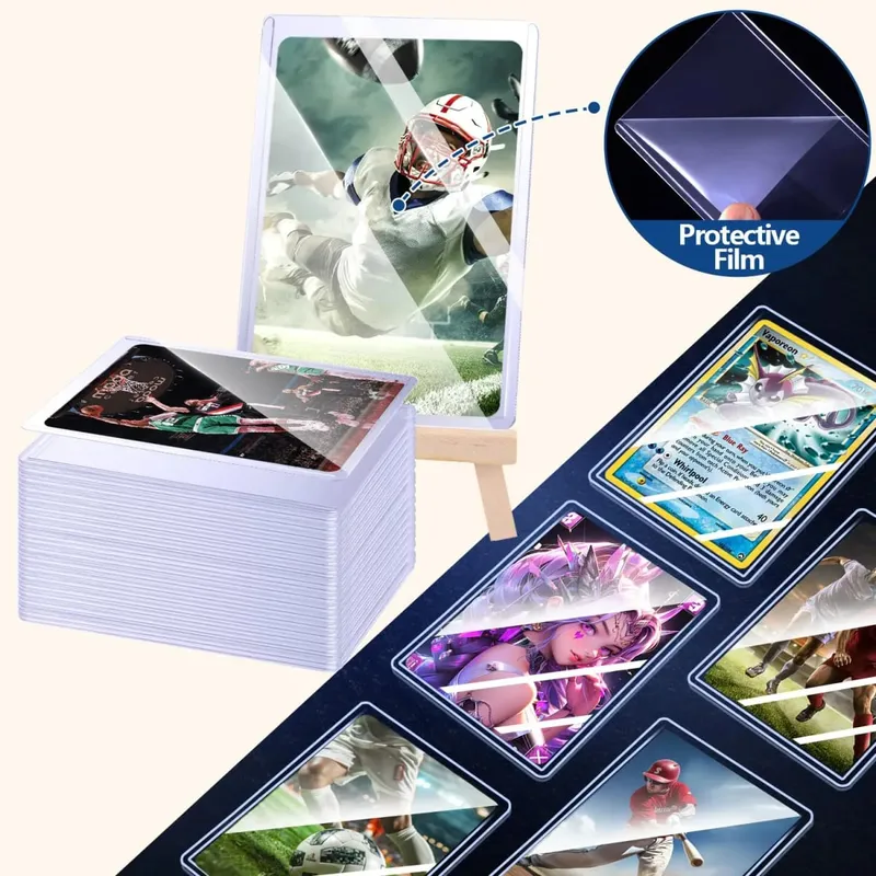 25-100ks pouzdra na tvrdé karty Držák proti poškrábání Chránič horního nakladače Vhodné pro sporty YuGiOh Pokémon Sběr karet Skladovací hračka — image 2