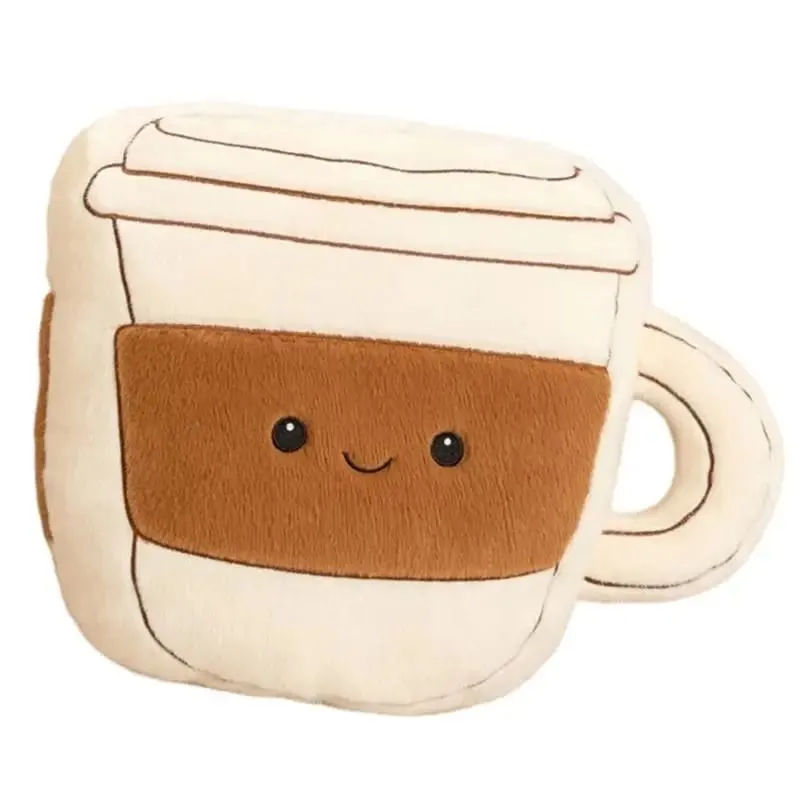 U13F กาแฟ Bean ตุ๊กตา Plush หมอนตุ๊กตาสั้นนุ่มพร้อมผ้าฝ้าย PP ตกแต่งโยนหมอนสำหรับห้องนอนโซฟาโต๊ะ — image 7