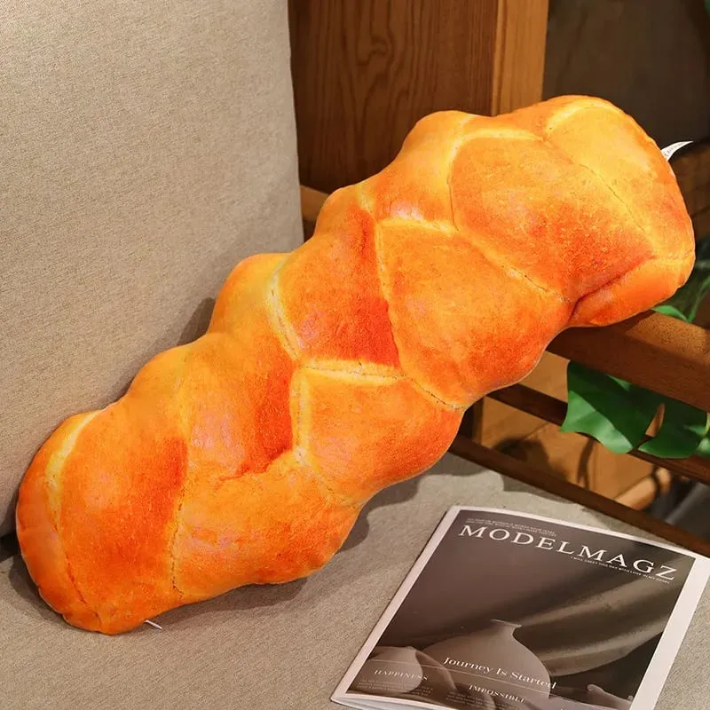 20/40/60cm Simulasi Roti Plush Bantal Sumbat Baguette Croissant Hot Dog Roti Bakar Plushie Makanan Kusyen Hadiah Hiasan Rumah — image 12