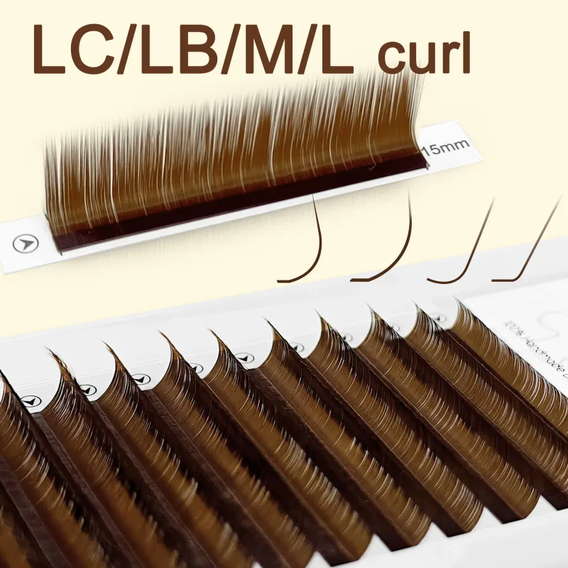 Abonnie LC LB Brown Lashes Ciemnobrązowe klasyczne przedłużanie rzęs Foxy Eye Lashes — image 4