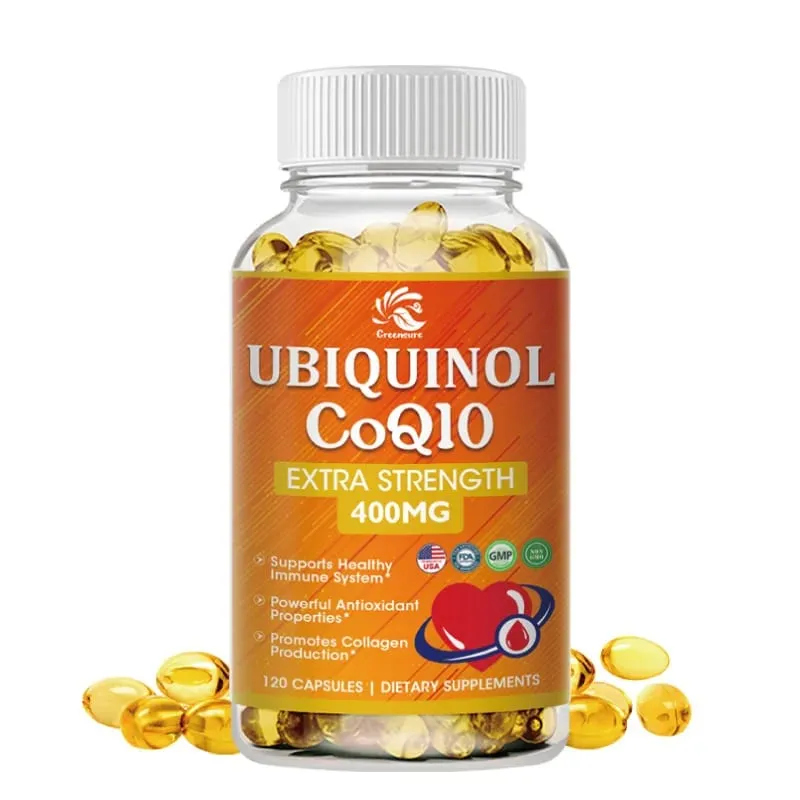 Greensure 400 mg wchłanialnego koenzymu Q10 w kapsułkach 60/120 kapsułek roślinnych - przeciwutleniacz ochronny
