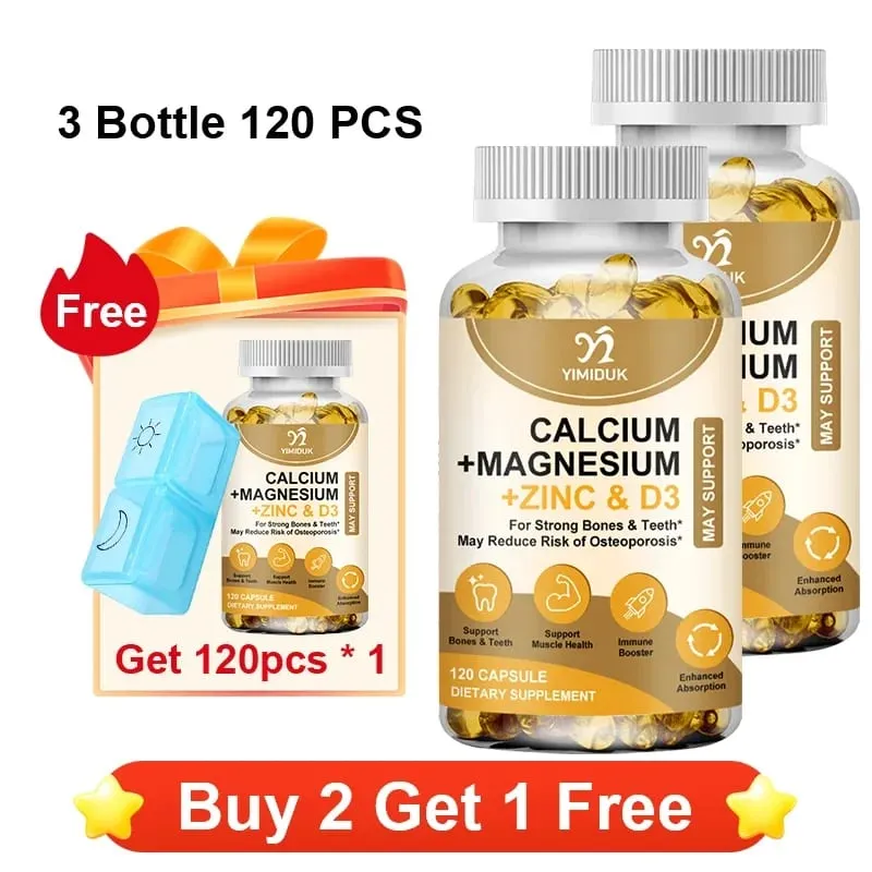 Suplemen Sokongan Tulang & Otot dengan Kalsium Magnesium Zink & D3 Menyokong Tulang Kuat Kekebalan & Daya Daya Gigi — image 12