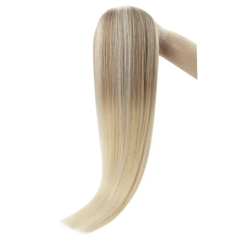 Przedłużanie włosów na taśmie wtryskowej Moresoo Popielaty blond Podkreśla dziewicze włosy Naturalna prosta brazylijska taśma w przedłużaniu ludzkich włosów — image 4