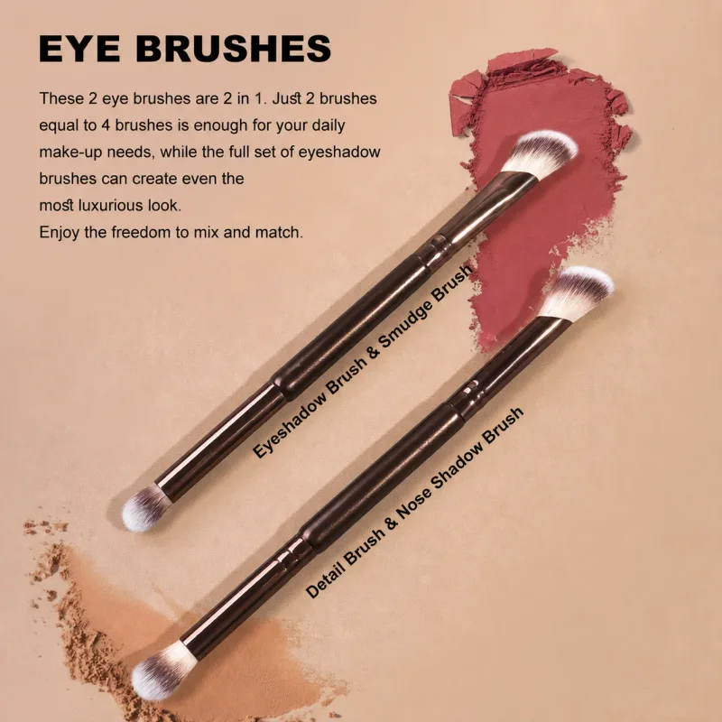 Bộ cọ trang điểm 6 chiếc Đôi cọ trang điểm hai đầu 4 chiếc Air Cushion Puff Đa chức năng Cọ nền Kem che khuyết điểm Cọ phấn — image 6