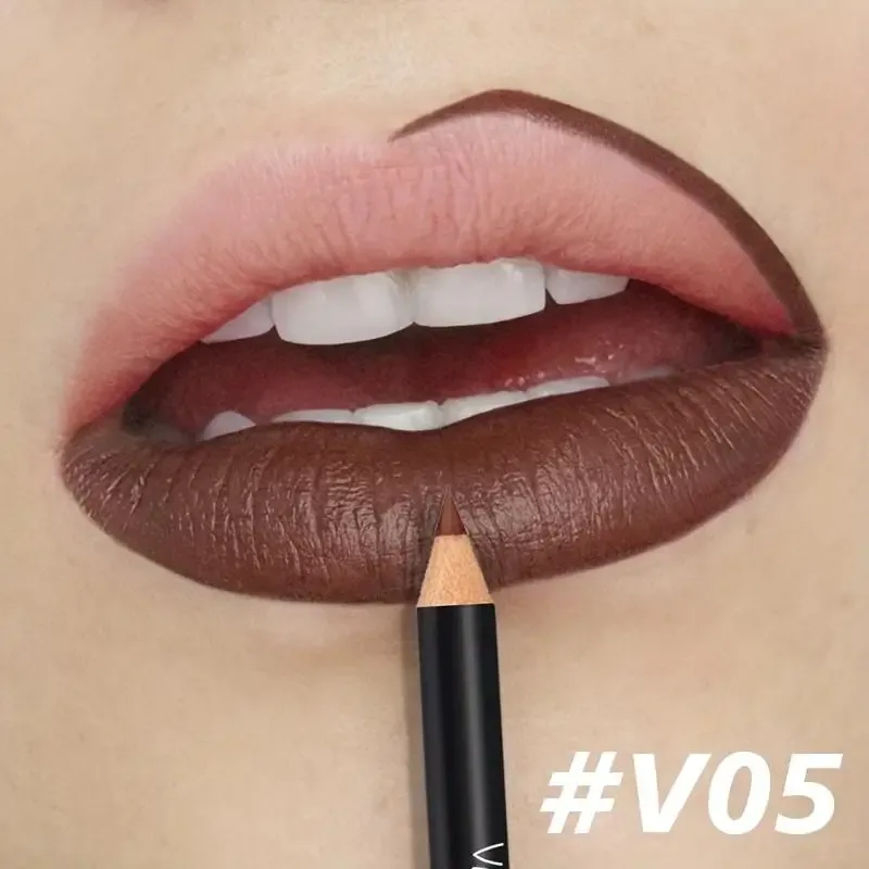 Wood Velvet Matte Lip Liner | Long-Lasting Non-Drying | Versatile Colors | Includes Berry Brown Pink Purple and Red — image 9