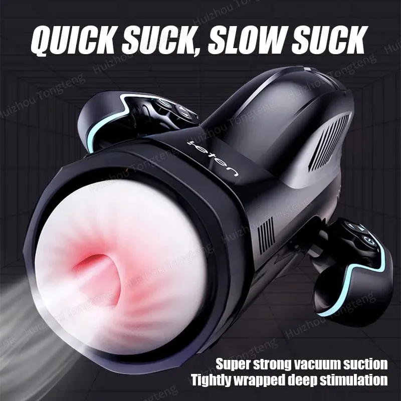 Automatic Male Masturbator with Sucking Thrusting Modes Heating Stroker Blowiob Machine LCD Display Adult Sex Toy for Men