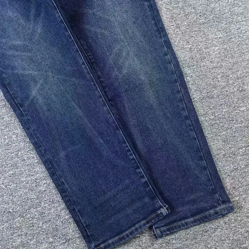 RRL American Retro Elastic Denim Jeans Indigo gewaschen Dicker gerader Schnitt Verschleißfeste Herren-Jeans mit mittlerer Taille und Reißverschluss Herbstsaison — image 5