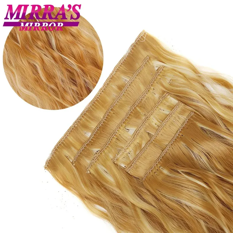 Clip In Hair Extensions 6PCS Thick Long Loose Waves Hair Extensions 20INCH Natural Soft Waves Wavy Hairpieces for Women — image 3
