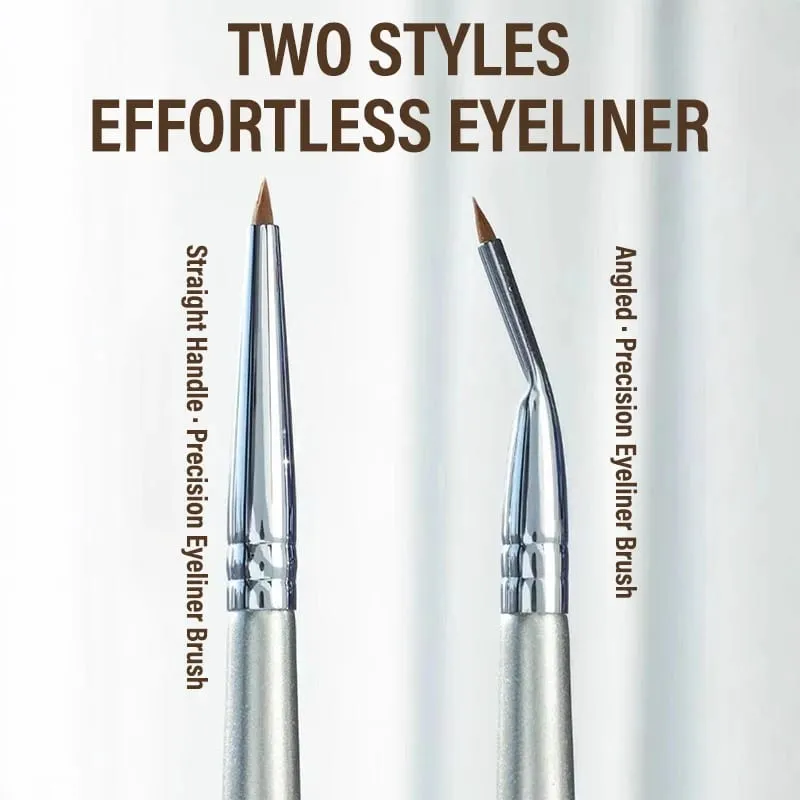 7 ชิ้น Professional Eye ชุดแปรงแต่งหน้า Bent Angled Eyeliner & คอนซีลเลอร์แปรง Under Eye Aegyo Sal Tear Trough Shadow เครื่องมือ
