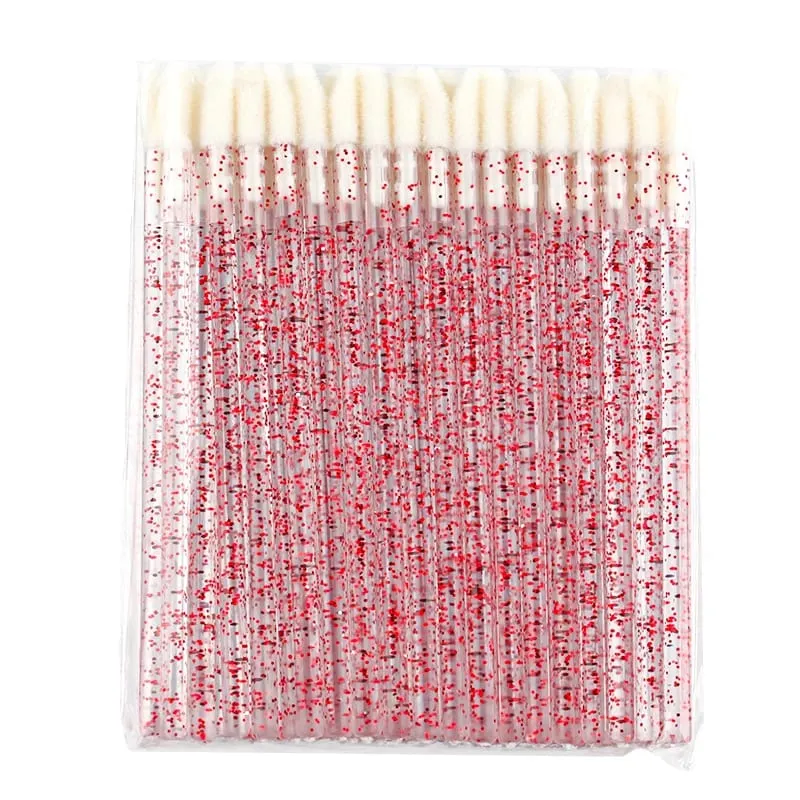 50 Stücke Lippenpinsel Kristall Wimpernverlängerung Pinsel Mascara Applikator Lippenstift Zauberstäbe Set Frauen Make-Up Pinsel Werkzeuge — image 13