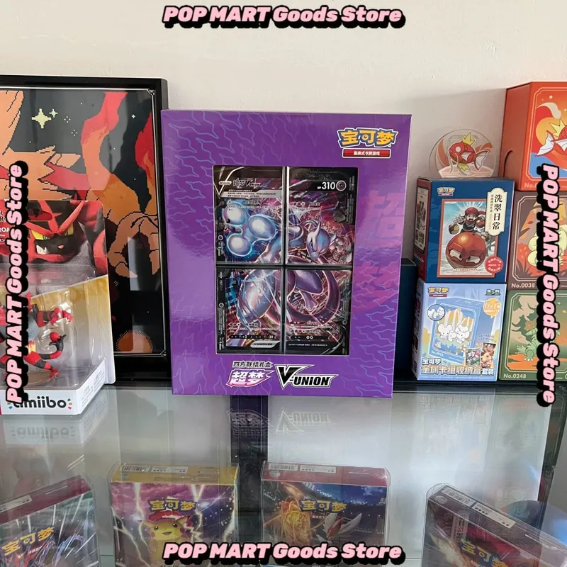 Disponibile 100% originale Pokemon Ptcg Card Quartet Accoppiamento V-Union Scatole regalo Pikachu Big Gather Moru Baker Mew-Two Ptcg Box — image 4