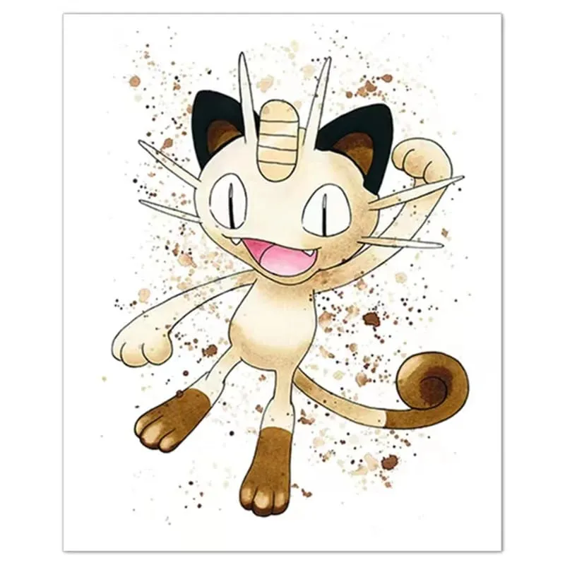 Anime Pokemon Canvas Painting Bulbasaur Charmander Squirtle Poster and Print Watercolor Wall Art Picture Home Decor Kids Gifts — image 12
