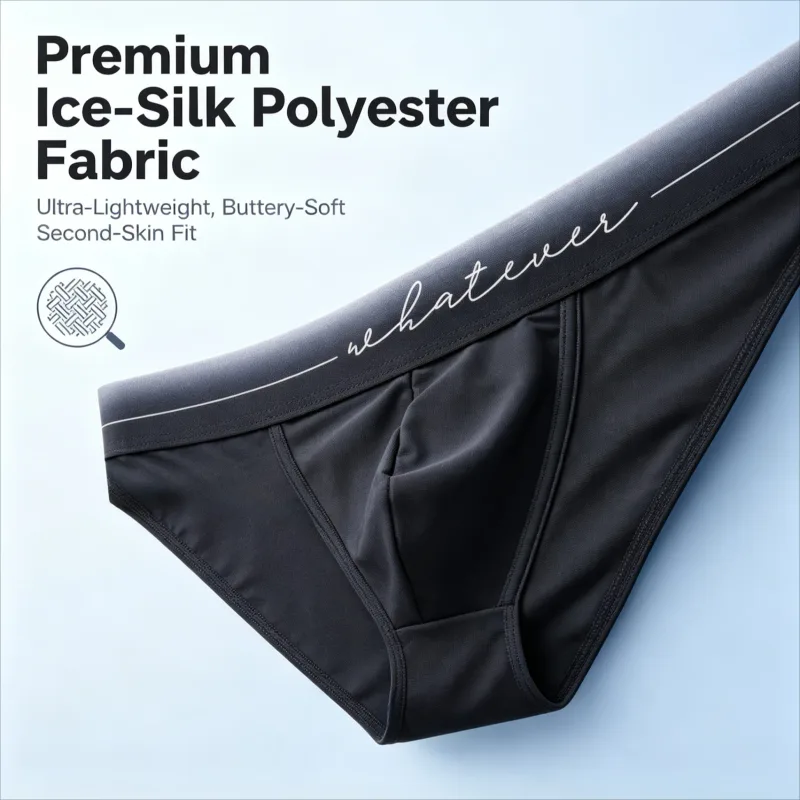Hommes Glace Soie Coupe Haute Slip Imprimé Évacuant L'humidité Respirant Sous-Vêtements Athlétiques pour Bodybuilder Gym Usage Quotidien 1/3 Pièces Ensemble — image 6