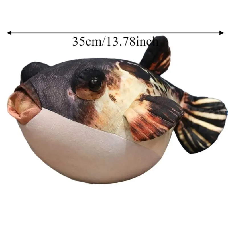Knuffels Simulatie Kogelvis Rugkussen Bank Decoratieve Kogelvis Hanger 20 cm Slapen — image 3