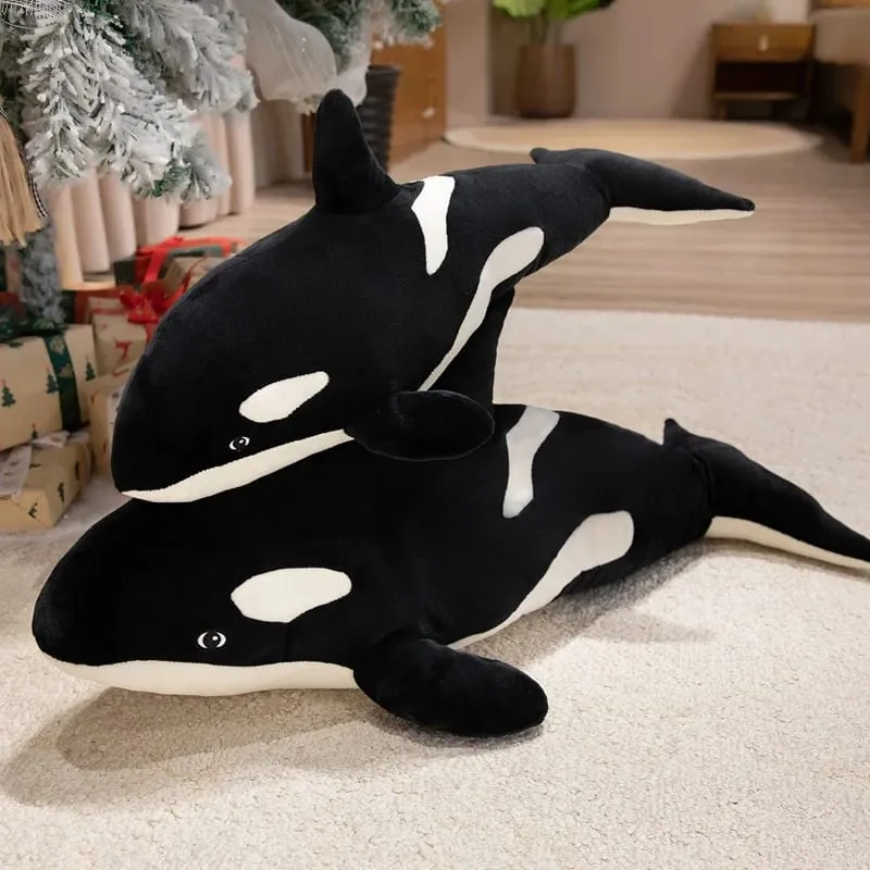 50/70 centimetri Orca Killer Whale Peluche Cuscino Morbido Nero Bianco Balena Coperte E Plaid Cuscino Camera Da Letto Divano Decor Oceano A Tema peluche Cuscino Regalo — image 6